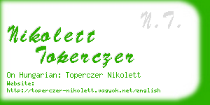 nikolett toperczer business card